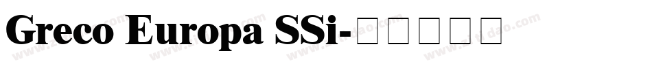 Greco Europa SSi字体转换